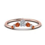 Load image into Gallery viewer, curved-band-for-solitaire-diamond-ring-with-orange-sapphire-in-rose-gold-FD123941BGSAOR-NL-RG.jpg
