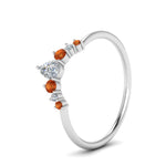Load image into Gallery viewer, curved-band-for-solitaire-diamond-ring-with-orange-sapphire-in-white-gold-FD123941BGSAOR-NL-WG.jpg
