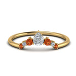 Load image into Gallery viewer, curved-band-for-solitaire-diamond-ring-with-orange-sapphire-in-yellow-gold-FD123941BGSAOR-NL-YG.jpg
