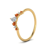 Load image into Gallery viewer, curved-band-for-solitaire-diamond-ring-with-orange-sapphire-in-yellow-gold-FD123941BGSAOR-NL-YG.jpg
