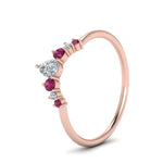 Load image into Gallery viewer, curved-band-for-solitaire-diamond-ring-with-pink-sapphire-in-rose-gold-FD123941BGSADRPI-NL-RG.jpg
