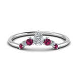 Load image into Gallery viewer, curved-band-for-solitaire-diamond-ring-with-pink-sapphire-in-white-gold-FD123941BGSADRPI-NL-WG.jpg
