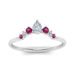 Load image into Gallery viewer, curved-band-for-solitaire-diamond-ring-with-pink-sapphire-in-white-gold-FD123941BGSADRPI-NL-WG.jpg
