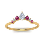 Load image into Gallery viewer, curved-band-for-solitaire-diamond-ring-with-pink-sapphire-in-yellow-gold-FD123941BGSADRPI-NL-YG.jpg
