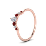 Load image into Gallery viewer, curved-band-for-solitaire-diamond-ring-with-ruby-in-rose-gold-FD123941BGRUDR-NL-RG.jpg
