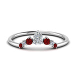 Load image into Gallery viewer, curved-band-for-solitaire-diamond-ring-with-ruby-in-white-gold-FD123941BGRUDR-NL-WG.jpg
