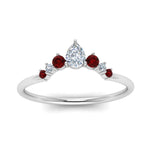 Load image into Gallery viewer, curved-band-for-solitaire-diamond-ring-with-ruby-in-white-gold-FD123941BGRUDR-NL-WG.jpg
