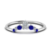Load image into Gallery viewer, curved-band-for-solitaire-diamond-ring-with-sapphire-in-white-gold-FD123941BGSABL-NL-WG.jpg