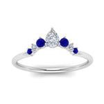 Load image into Gallery viewer, curved-band-for-solitaire-diamond-ring-with-sapphire-in-white-gold-FD123941BGSABL-NL-WG.jpg
