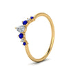 Load image into Gallery viewer, curved-band-for-solitaire-diamond-ring-with-sapphire-in-yellow-gold-FD123941BGSABL-NL-YG.jpg