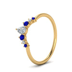Load image into Gallery viewer, curved-band-for-solitaire-diamond-ring-with-sapphire-in-yellow-gold-FD123941BGSABL-NL-YG.jpg
