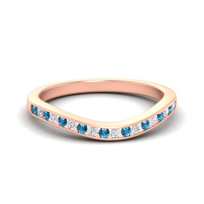 Curved Matching Channel Set Band For Ring