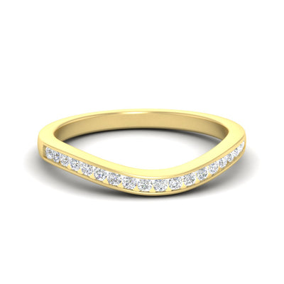 Curved Matching Channel Set Band For Ring