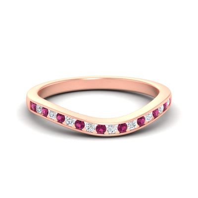 Curved Matching Channel Set Band For Ring
