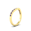 Load image into Gallery viewer, curved-channel-purple-topaz-women-matching-band-in-yellow-gold-fdens2255bgvitoangle2-nl-yg-ws2.jpg
