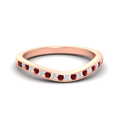 Curved Matching Channel Set Band For Ring