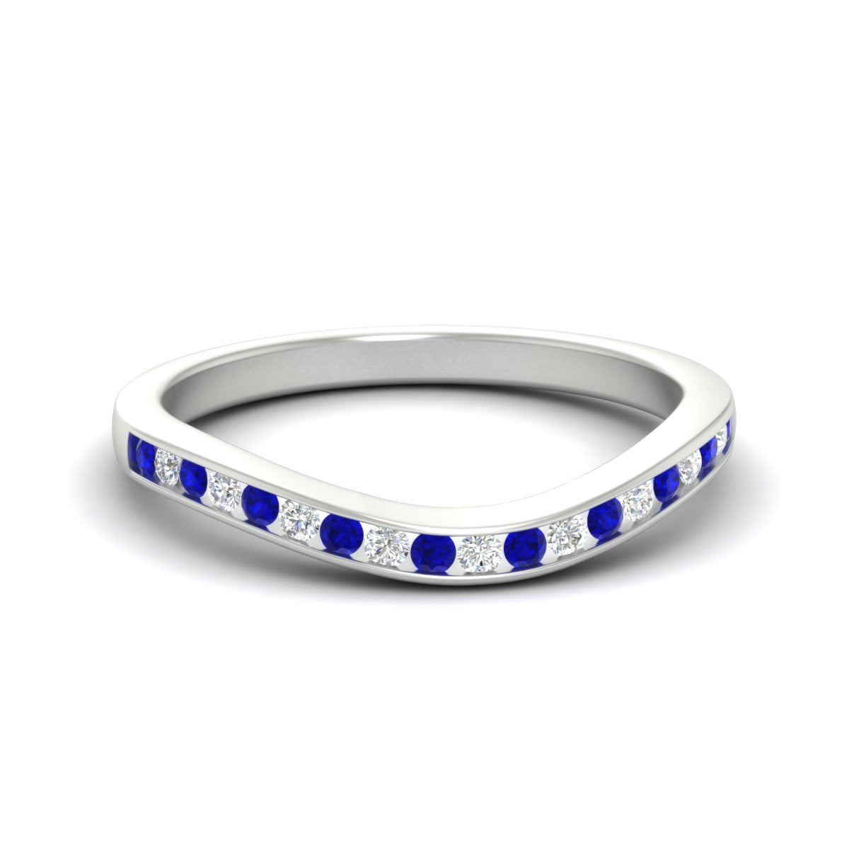 Curved Matching Channel Set Band For Ring