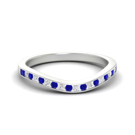 Curved Matching Channel Set Band For Ring