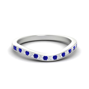 Curved Matching Channel Set Band For Ring