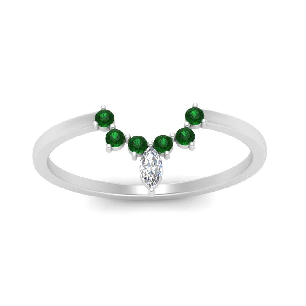curved-crown-emerald-wedding-band-in-white-gold-FD1046BGEMGRANGLE5-NL-WG.jpg?v=1766983852
