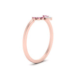 Load image into Gallery viewer, curved-crown-pink-sapphire-wedding-band-in-rose-gold-FD1046BGSADRPIANGLE2-NL-RG.jpg?v=1766983852