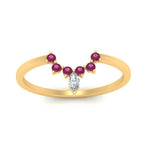 Load image into Gallery viewer, curved-crown-pink-sapphire-wedding-band-in-yellow-gold-FD1046BGSADRPIANGLE5-NL-YG.jpg?v=1766983852