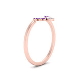 Load image into Gallery viewer, curved-crown-purple-topaz-wedding-band-in-rose-gold-FD1046BGVITOANGLE2-NL-RG.jpg?v=1766983852