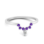 Load image into Gallery viewer, curved-crown-purple-topaz-wedding-band-in-white-gold-FD1046BGVITO-NL-WG.jpg?v=1766983852