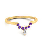 Load image into Gallery viewer, curved-crown-purple-topaz-wedding-band-in-yellow-gold-FD1046BGVITO-NL-YG.jpg?v=1766983852