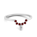 Load image into Gallery viewer, curved-crown-ruby-wedding-band-in-white-gold-FD1046BGRUDR-NL-WG.jpg?v=1766983852