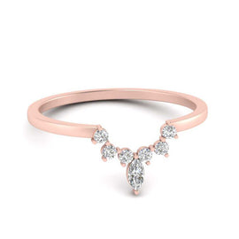 Curved Crown Wedding Ring