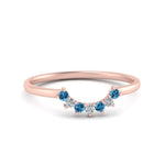 Load image into Gallery viewer, curved-diamond-band-for-solitaire-ring-with-blue-topaz-in-rose-gold-FD9480RORGICBLTO-NL-RG.jpg
