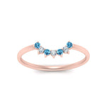 Load image into Gallery viewer, curved-diamond-band-for-solitaire-ring-with-blue-topaz-in-rose-gold-FD9480RORGICBLTO-NL-RG.jpg

