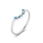 Load image into Gallery viewer, curved-diamond-band-for-solitaire-ring-with-blue-topaz-in-white-gold-FD9480RORGICBLTO-NL-WG.jpg
