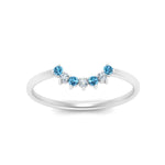 Load image into Gallery viewer, curved-diamond-band-for-solitaire-ring-with-blue-topaz-in-white-gold-FD9480RORGICBLTO-NL-WG.jpg
