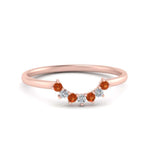 Load image into Gallery viewer, curved-diamond-band-for-solitaire-ring-with-orange-sapphire-in-rose-gold-FD9480RORGSAOR-NL-RG.jpg
