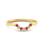 Load image into Gallery viewer, curved-diamond-band-for-solitaire-ring-with-orange-sapphire-in-yellow-gold-FD9480RORGSAOR-NL-YG.jpg
