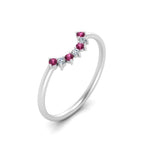Load image into Gallery viewer, curved-diamond-band-for-solitaire-ring-with-pink-sapphire-in-white-gold-FD9480RORGSADRPI-NL-WG.jpg
