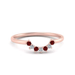 Load image into Gallery viewer, curved-diamond-band-for-solitaire-ring-with-ruby-in-rose-gold-FD9480RORGRUDR-NL-RG.jpg
