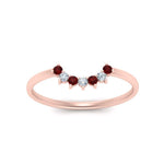 Load image into Gallery viewer, curved-diamond-band-for-solitaire-ring-with-ruby-in-rose-gold-FD9480RORGRUDR-NL-RG.jpg
