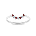 Load image into Gallery viewer, curved-diamond-band-for-solitaire-ring-with-ruby-in-white-gold-FD9480RORGRUDR-NL-WG.jpg
