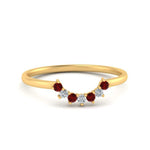 Load image into Gallery viewer, curved-diamond-band-for-solitaire-ring-with-ruby-in-yellow-gold-FD9480RORGRUDR-NL-YG.jpg
