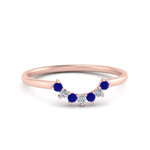 Load image into Gallery viewer, curved-diamond-band-for-solitaire-ring-with-sapphire-in-rose-gold-FD9480RORGSABL-NL-RG.jpg
