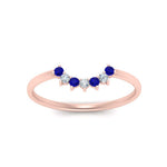 Load image into Gallery viewer, curved-diamond-band-for-solitaire-ring-with-sapphire-in-rose-gold-FD9480RORGSABL-NL-RG.jpg
