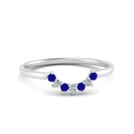 Load image into Gallery viewer, curved-diamond-band-for-solitaire-ring-with-sapphire-in-white-gold-FD9480RORGSABL-NL-WG.jpg
