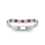 Load image into Gallery viewer, Curved Diamond Wedding Ring For Women
