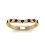 Load image into Gallery viewer, Curved Diamond Wedding Ring For Women
