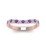 Load image into Gallery viewer, Curved Diamond Wedding Ring For Women
