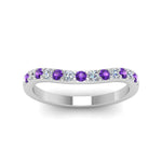 Load image into Gallery viewer, Curved Diamond Wedding Ring For Women
