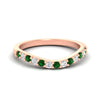 Load image into Gallery viewer, curved-emerald-wedding-ring-for-women-in-rose-gold-fdens2255bgemgrsleep-nl-rg-ws1.jpg